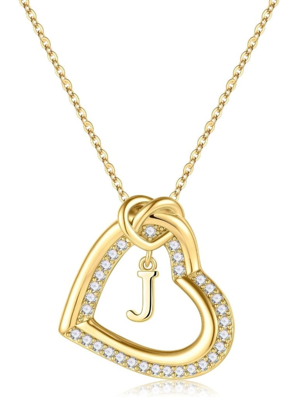 Heart Initial Necklace for Women | Personalized Jewelry Gift for Her, Girls